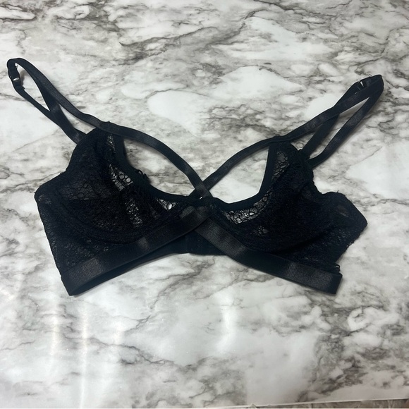 Fashion Nova Lace Sheer Bralette Bra - Picture 1 of 5